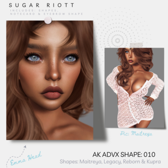 Second Life Marketplace - *Sugar Riott* 010 Shape -Emma Head